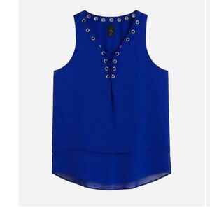 INC International Concepts Royal Blue Layered Blouse